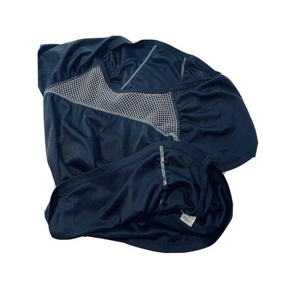 Head Women's Activewear Fitness Black Gray Net Workout Running Top Shirt Medium - Picture 4 of 12